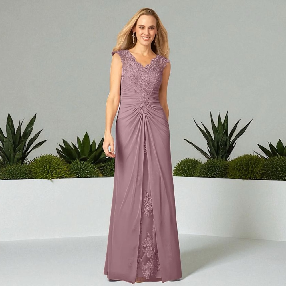 NWT Azazie Jovie Mother of the Bride Dress in Dusty Rose Size A8 Msrp $229